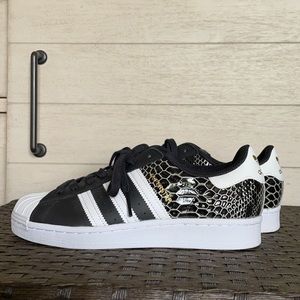 Adidas Superstar Snake Skin Lace Up Women’s Sneakers